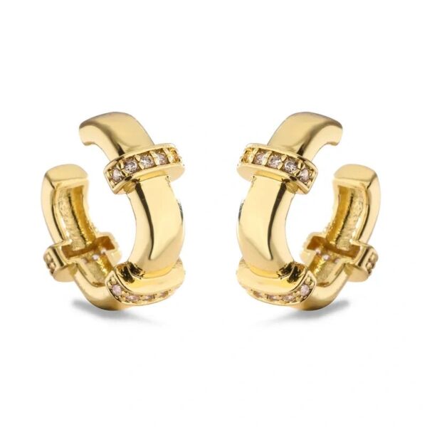 Golden Ear Cuffs trendy 1 pair