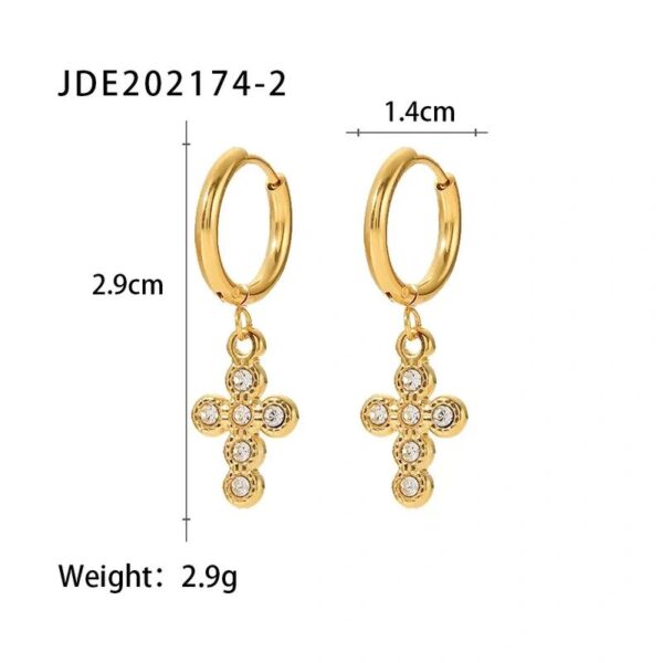 Fashion Zircon cross Earrings