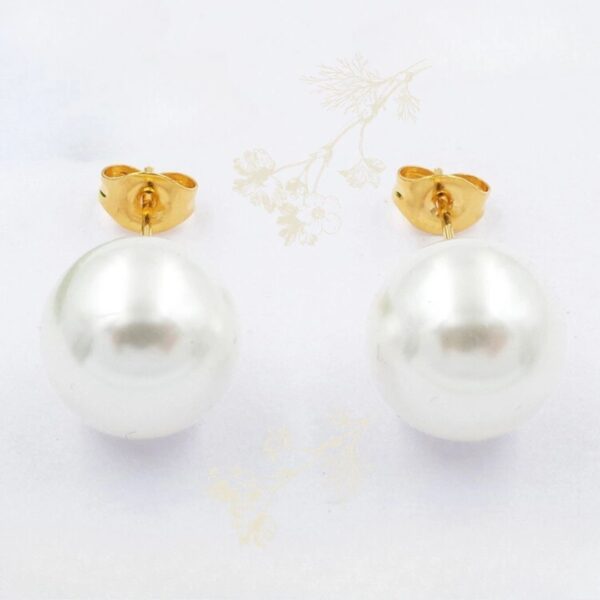 Golden bead earrings