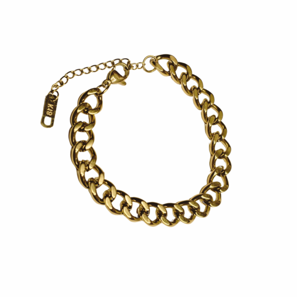 Golden Oval curb chain 0.9cm - Image 2