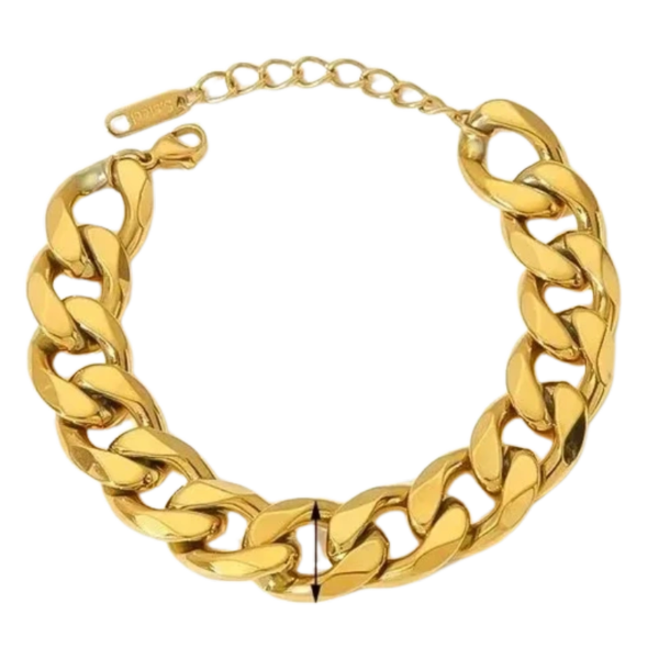 Golden Hollow curb chain