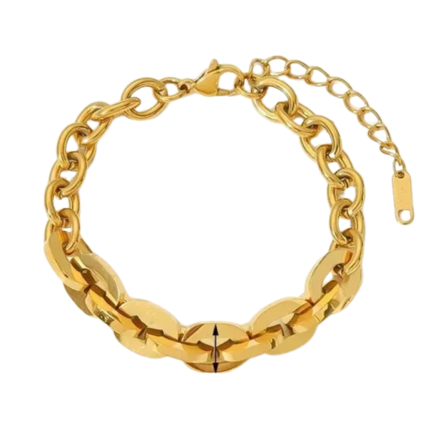 Golden Oval chain 1cm