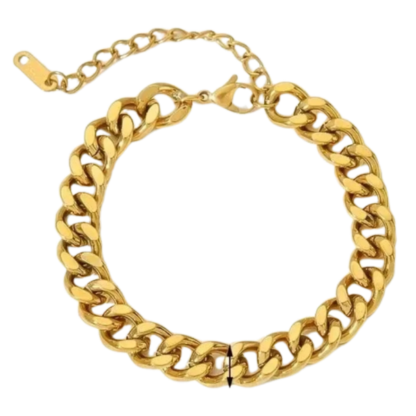 Golden Oval curb chain 0.9cm