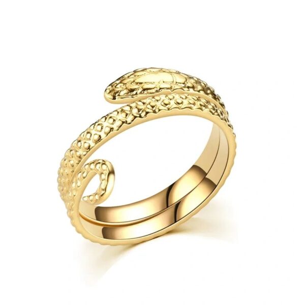 Fashion hydraulic gold Shape Snake open Ring