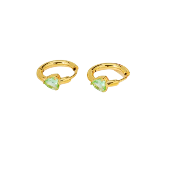 Golden green zirconia heart - Image 2