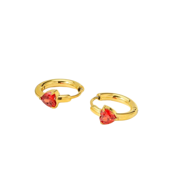 Golden red zirconia heart