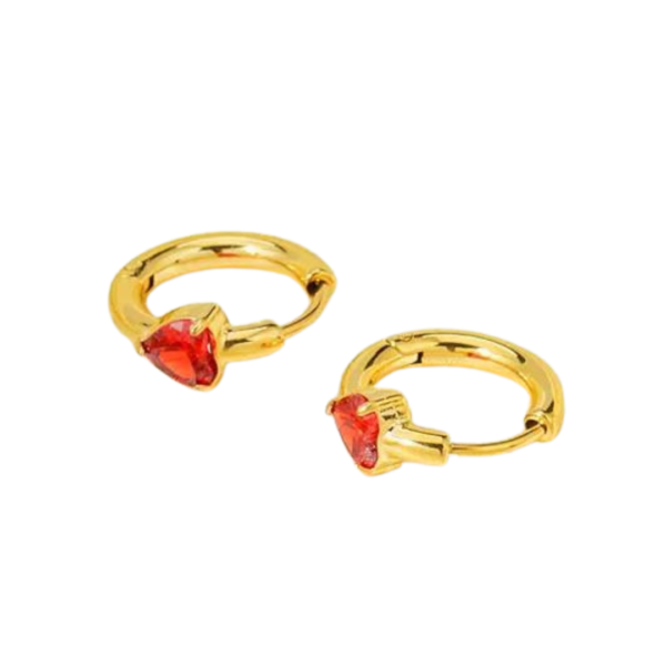 Golden red zirconia heart - Image 2