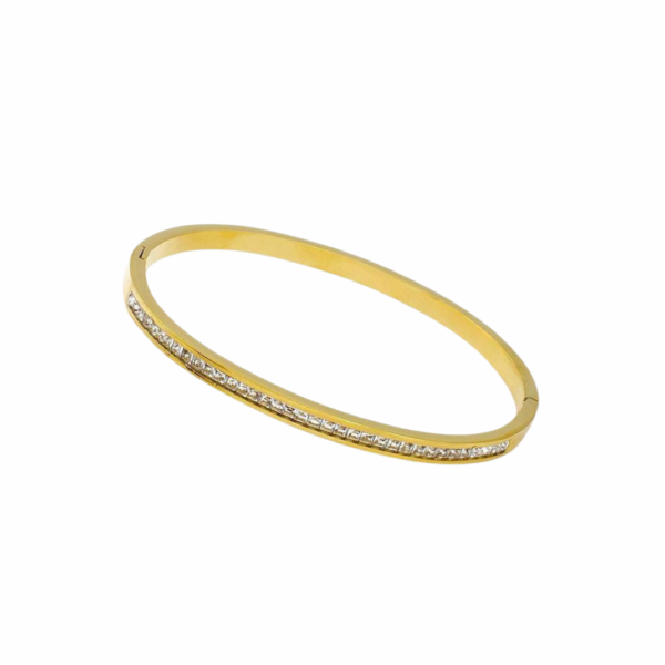 Golden bracelet zirconia line