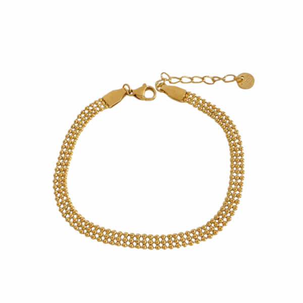 Gold Bracelet mini bead ball