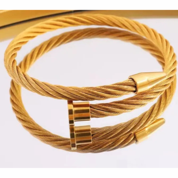 Elastic Gold nail bracelet - Image 2