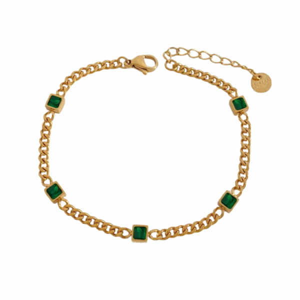 Gold Bracelet cubic zirconia